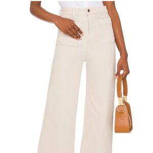 Rollas sailor, size 26, High-Waisted Cream Jeans